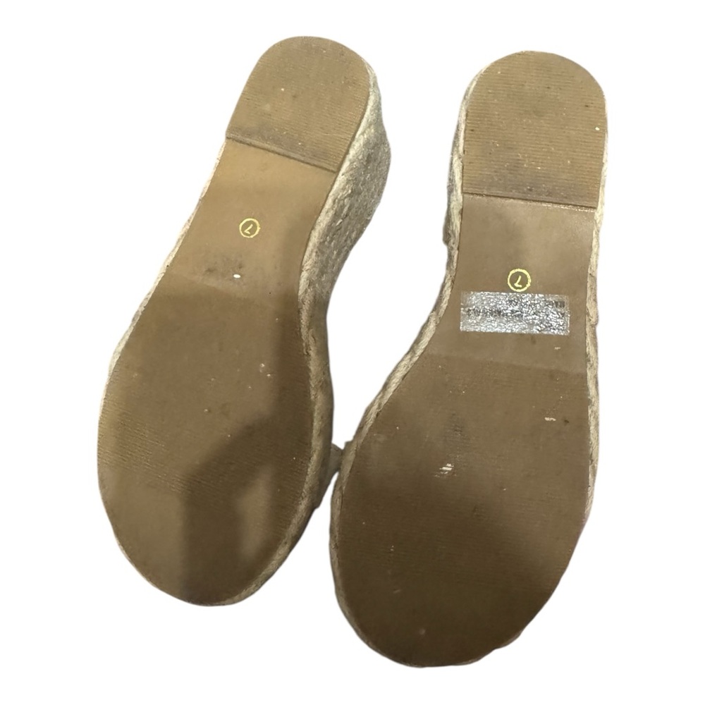 Lulus Cesilie White Espadrille Platform Wedge Sandals Size 7 - Picture 6 of 9